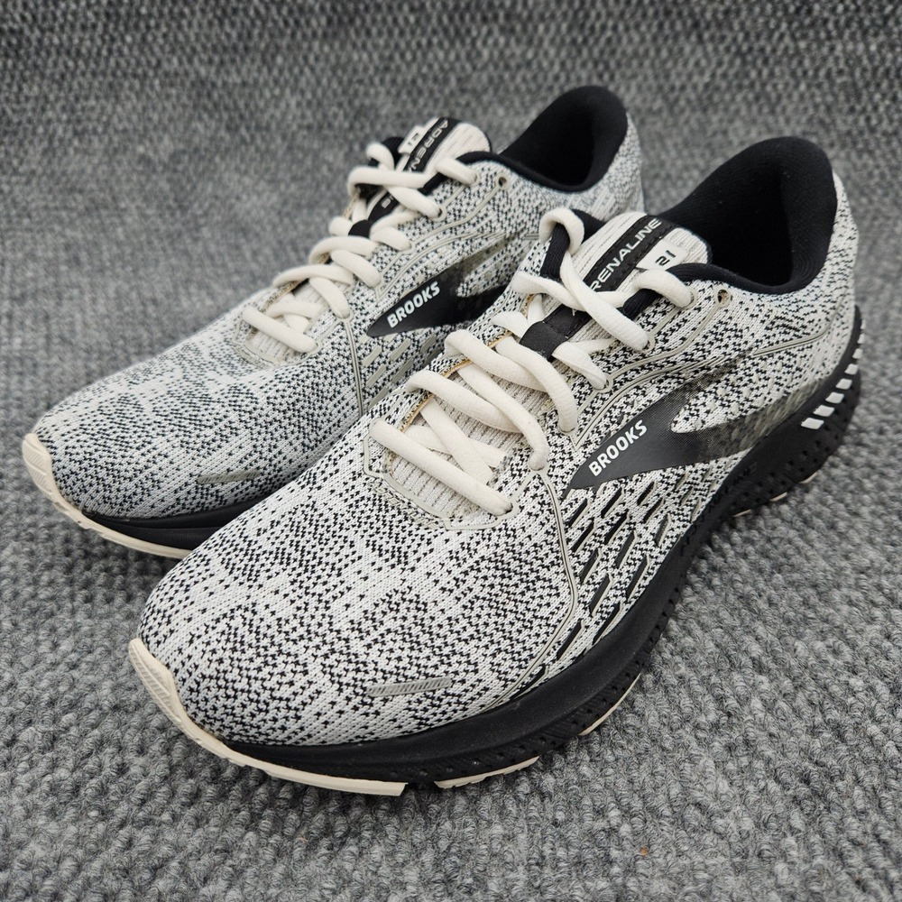 Brooks Adrenaline GTS 21 (Women's 10) Gray Black Running Shoes Athletic Sneakers